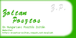 zoltan posztos business card